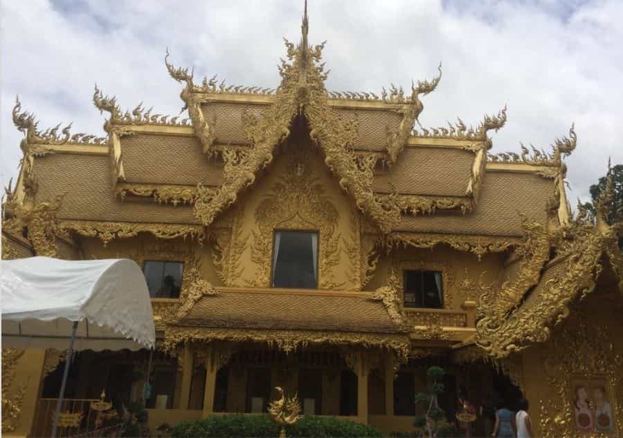 Golden toilet building in White temple Chiang Rai