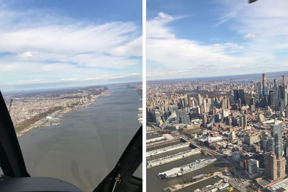 helicopter-ride-hudson-river-Chelsea Pier-Intrepid Museum