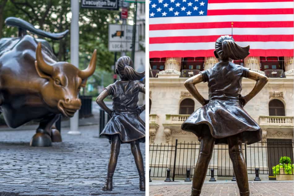 fearless-girl-statue-charging-bull-wallstreet before and after