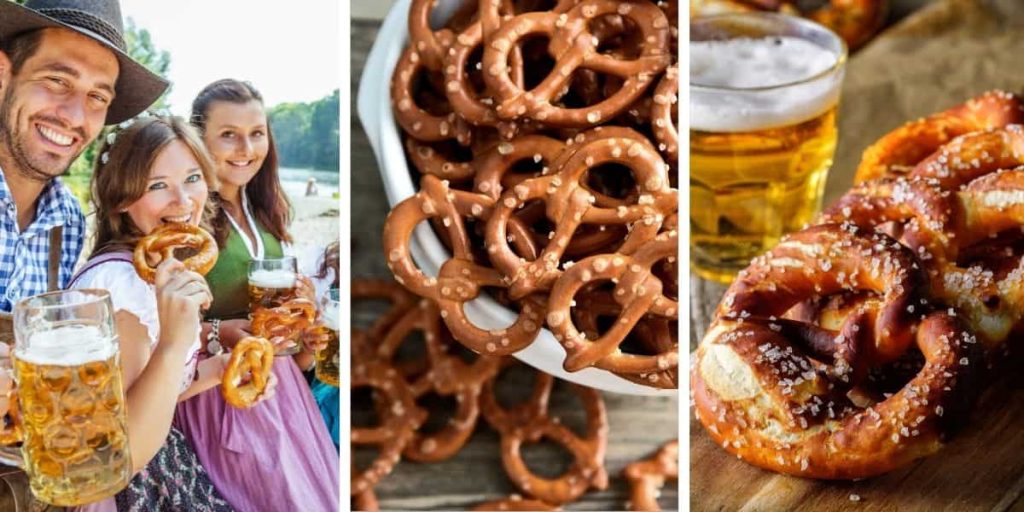 man-and-woman-eating-pretzel-beer-sugar-on-top-white-bowl-full