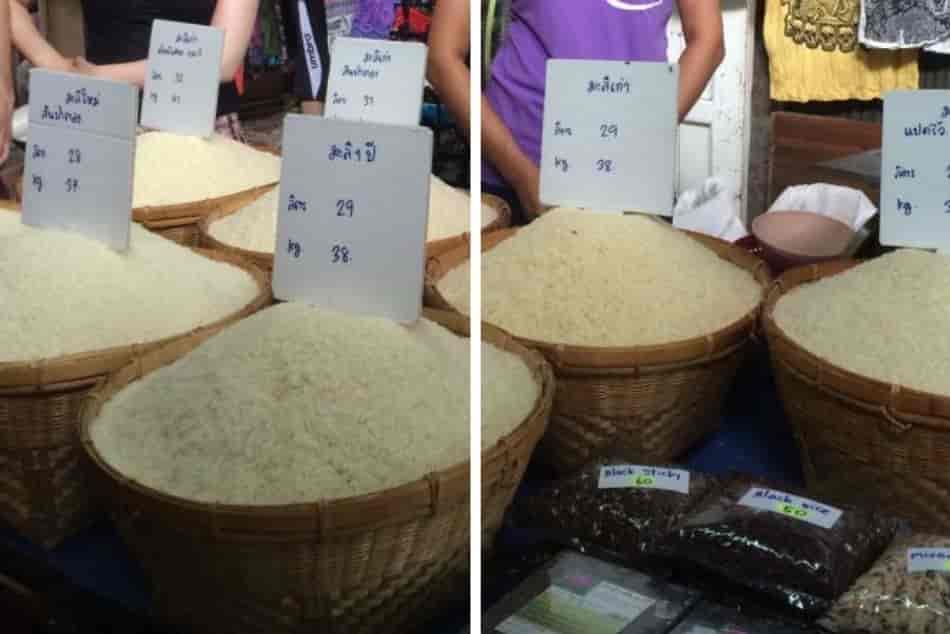 market-tour-different-products-rice-grain-merchant
