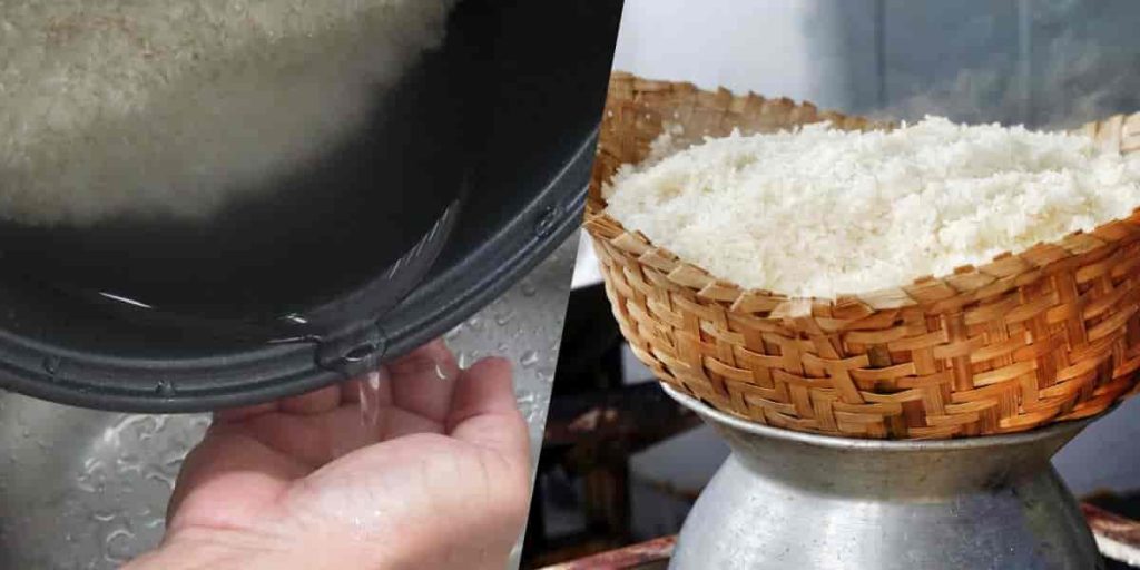 washing-impurities-off-the-rice-hand-cooking-sticky-rice