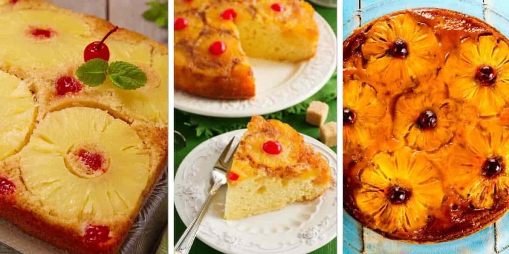 upside-down-pineapple-cake-fork-one-serving-caramel