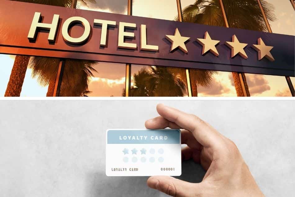 hotel-sign-4-stars-tree-reflection-on-window-loyalty-discount-card
