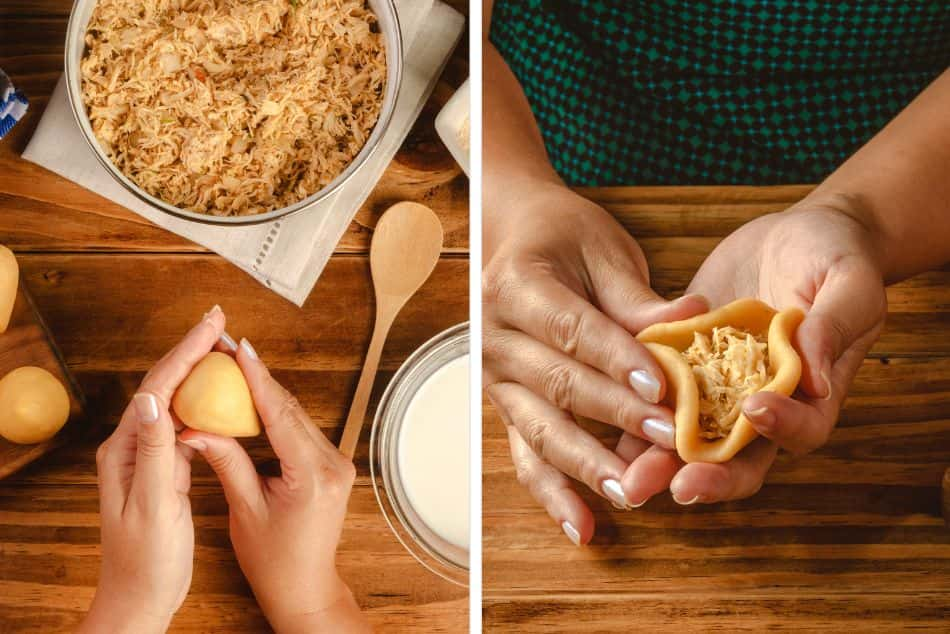 hand-making-coxinha-wooden-spoon-shredded-meat-filling-inside