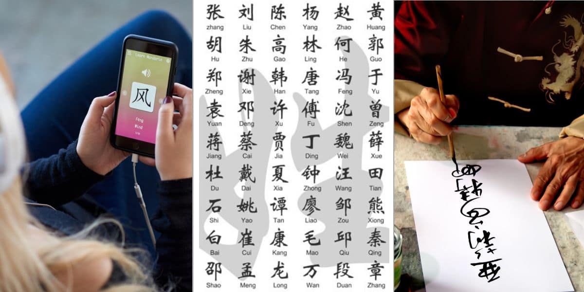 woman-online-chinese-language-lesson-surnames-old-writing-on-white-paper